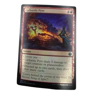 🎇Holographic Cathartic Pyre Magic: The Gathering Trading Card